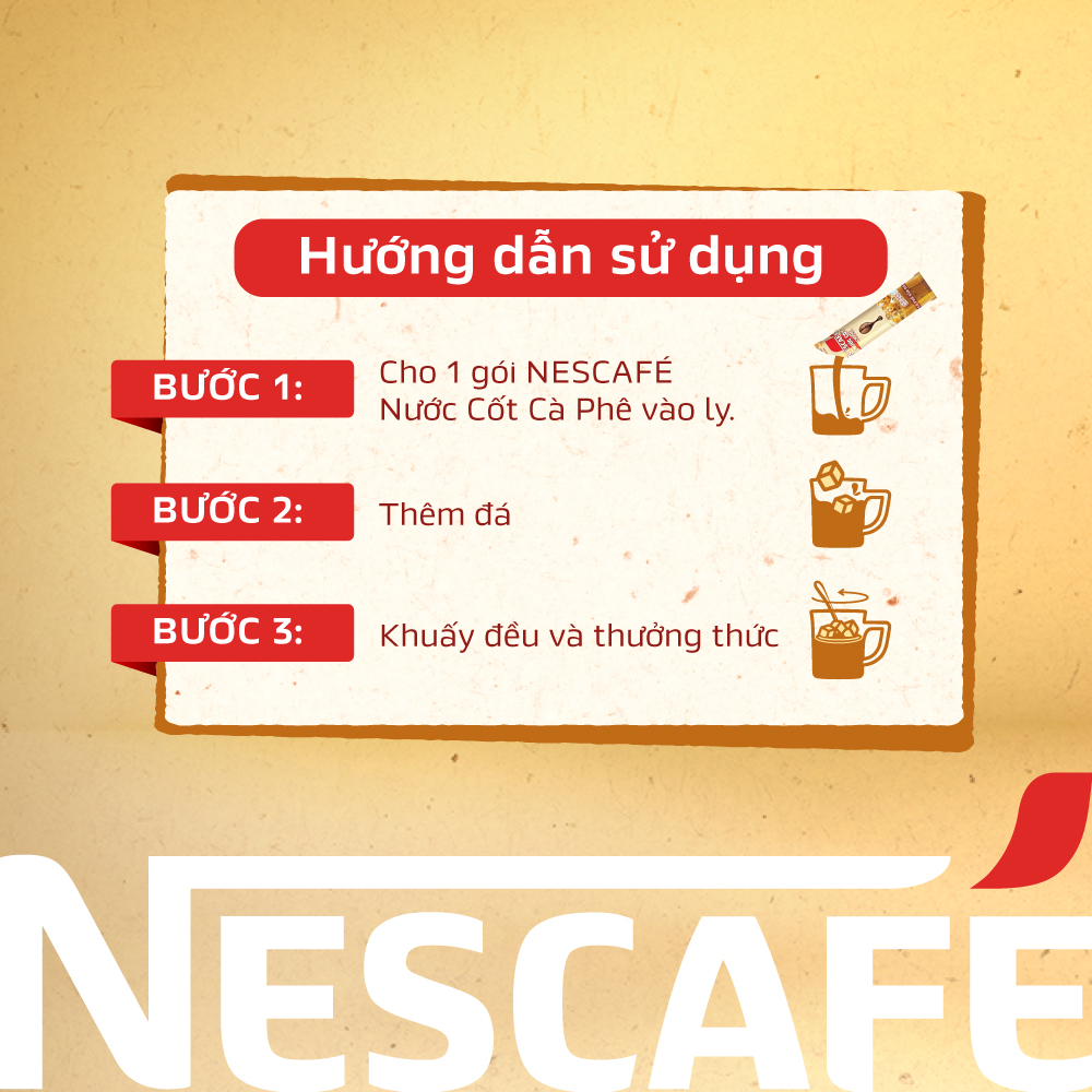[ƯU ĐÃI THÁNG 7] NESCAFÉ Nước Cốt Cà Phê vị Café Sữa Đá (Hộp 5 Gói)-FUJJI