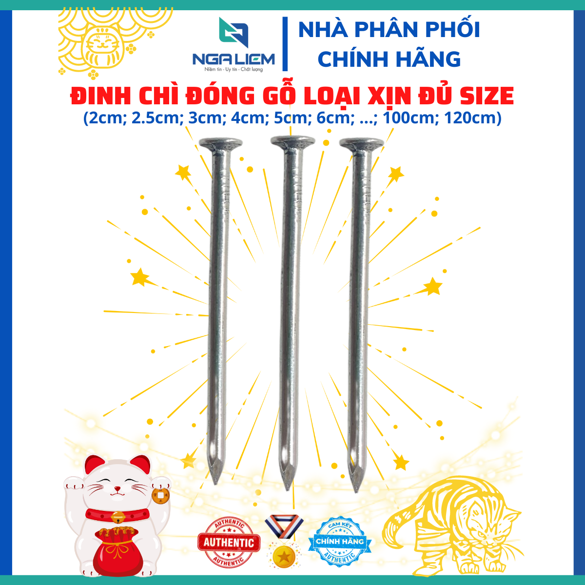 Đinh chì đóng gỗ loại xịn đủ size hàn quốc