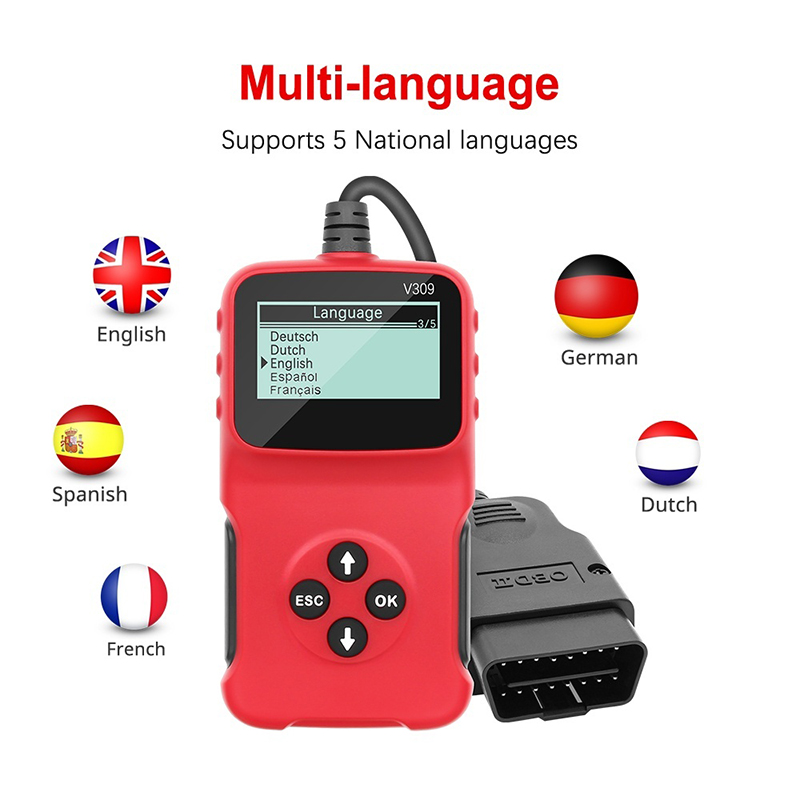 Phụ Kiện Xe Hơi, Máy Quét Công Cụ Chẩn Đoán Đầu Đọc Mã Xe Hơi OBD2 Phổ Thông