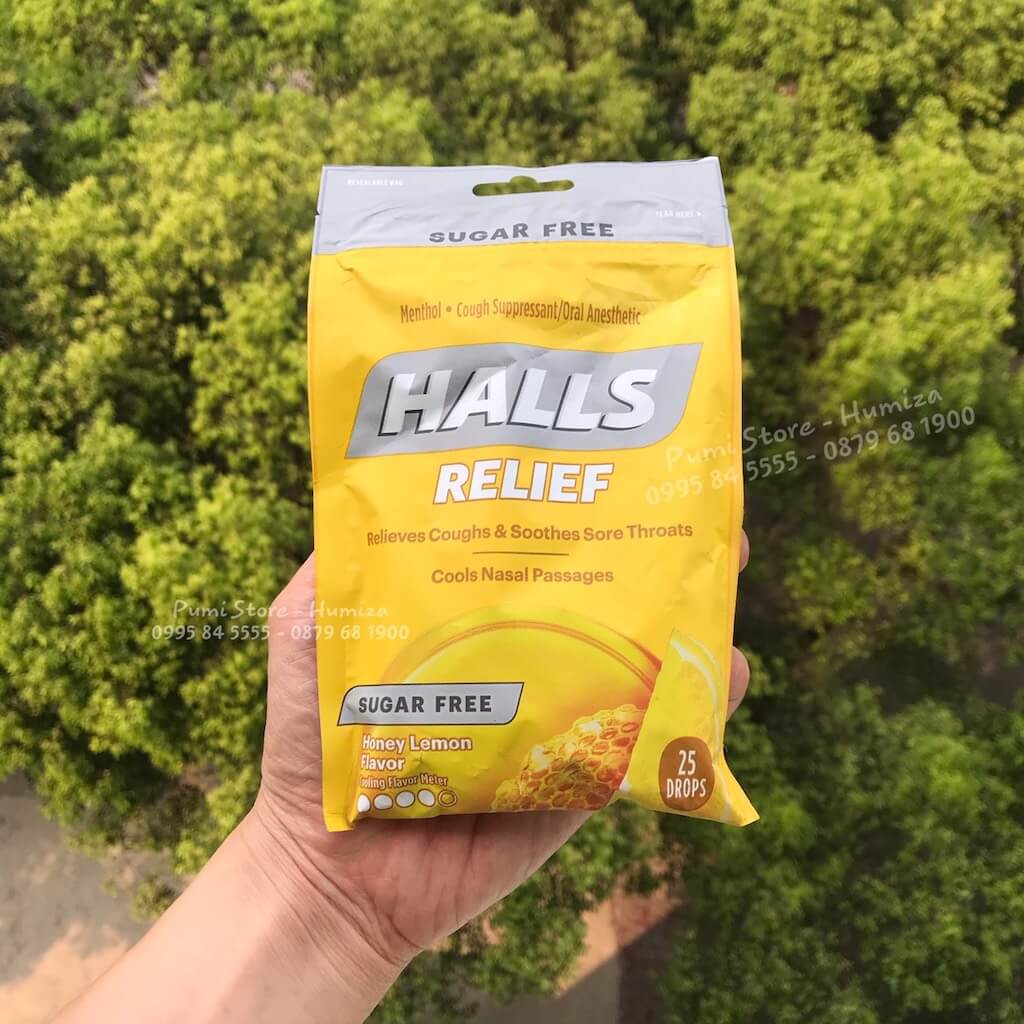 Kẹo Halls chanh mật ong 80 viên nhập Mỹ