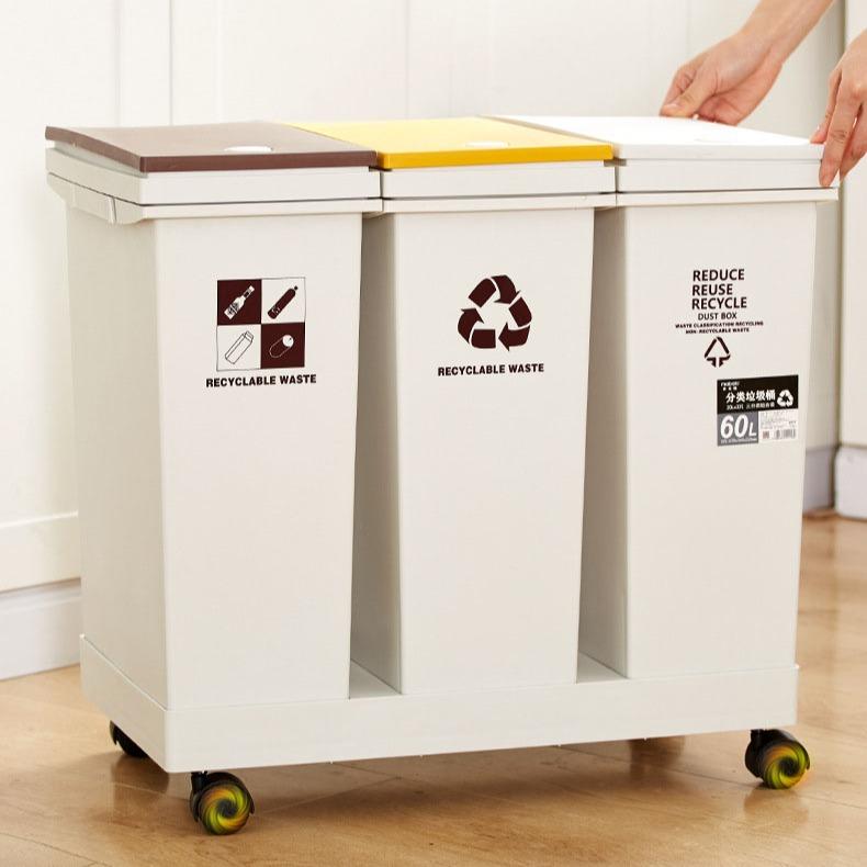 Thùng rác 2 ngăn, 40 lít , phân loại rác riêng biệt