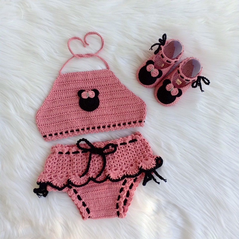 Đồ bơi bikini len cho bé 🌸