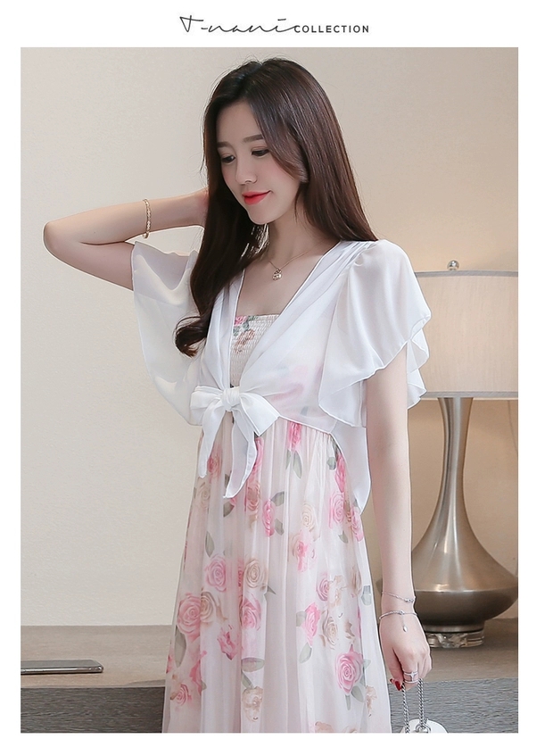Áo khoác voan thắt nơ nhẹ nhàng