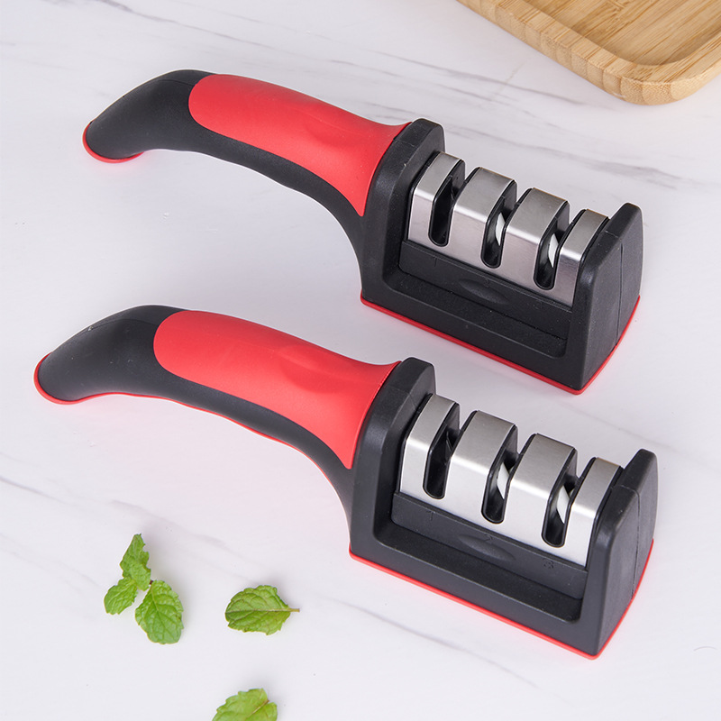 Dụng cụ mài dao, kéo đa năng mài dao cầm tay 3 cấp độ có tay cầm chắc chắn tiện lợi,An Toàn khi Sử Dụng-HAUSE