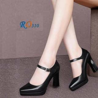 Giày nữ gót cao xinh đẹp quyến rũ sang trọng đẳng cấp thương hiệu rosata ro310 có 2 màu đen,đỏ đô thumbnail