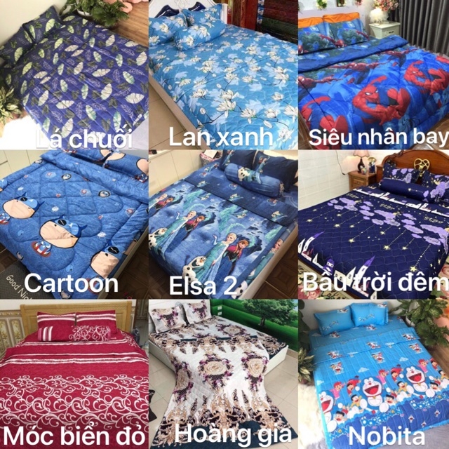 SÉT CHĂN GA GỐI POLY SIÊU NHÂN NHỆN