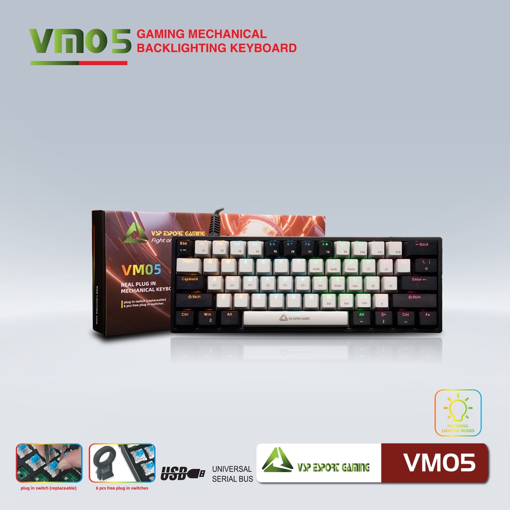Bàn Phím Cơ VSP VM05 ESPORT GAMING