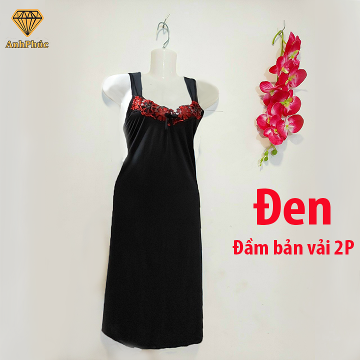 [HCM]Đầm ngủ 2 dây thun lạnh mặc mát  Anh Phúc