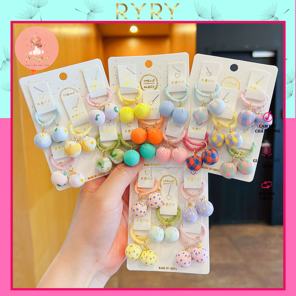 Set Vỉ 10 dây cột buộc tóc cho bé cute cực xinh