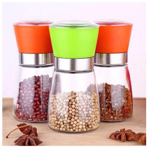 Cối xay tiêu thủy tinh, dụng cụ xay tiêu thủy tịnh, lọ xay tiêu cầm tay