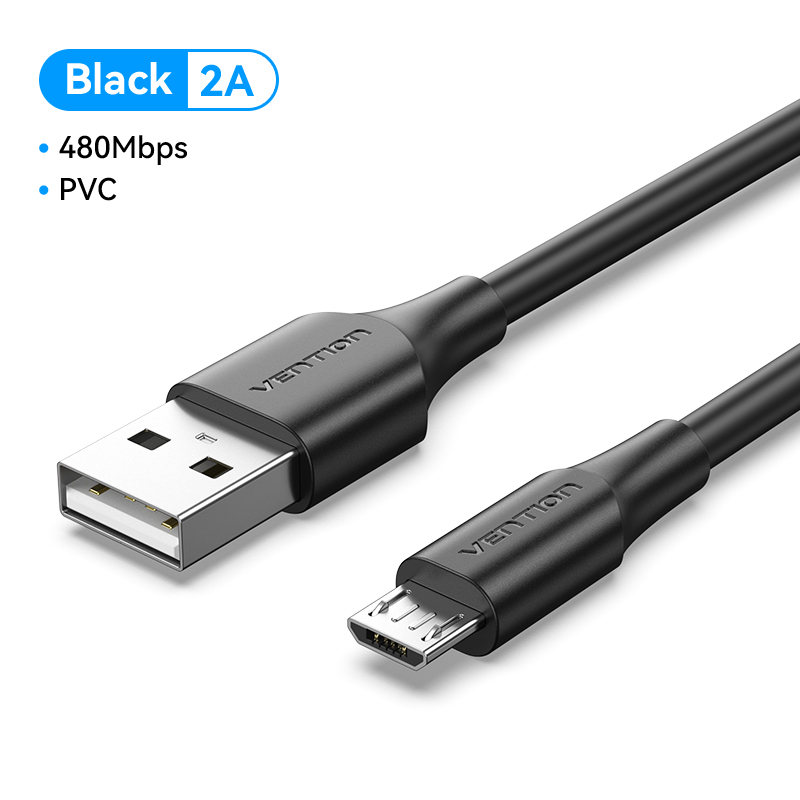 Vention Cáp Micro USB Cáp Dữ Liệu USB Sạc Nhanh 3A 2M 3M Cho Điện Thoại Di Động Samsung Xiaomi Huawei Android Cáp Sạc USB