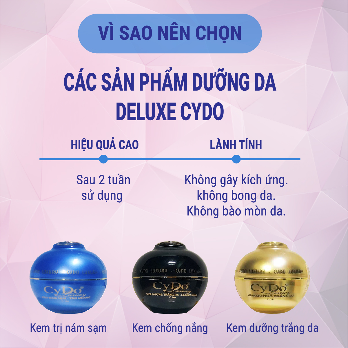 Kem Chống Nắng Da Mặt SPF 50+/PA+++ Luxury CyDo 16Gram