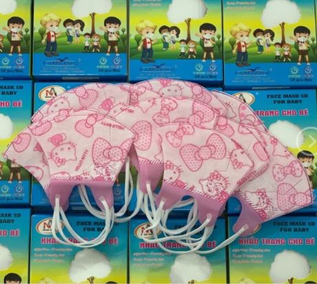 (sunashop)_Khẩu Trang Trẻ Em Famapro 5D Dây Thun