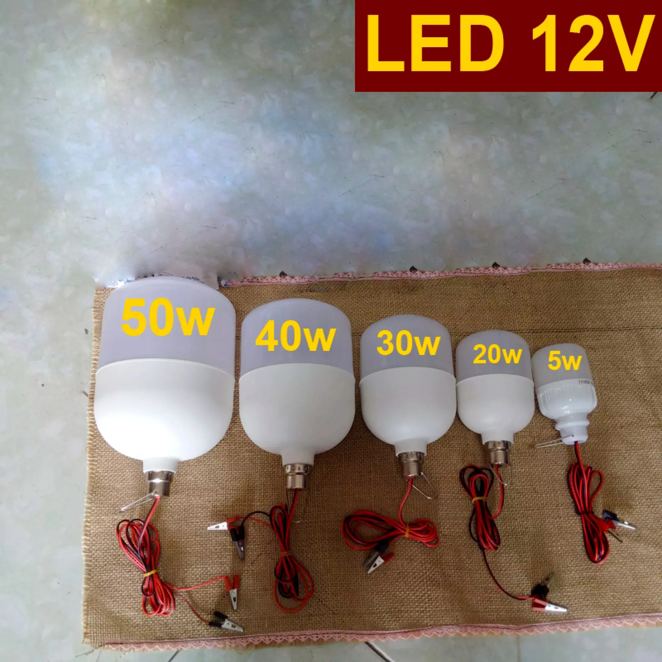 Bóng đèn LED kẹp bình 12v/40w Loại Tốt (BH 12 Tháng)
