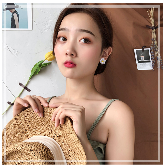 [HOT] 1 cặp Bông Tai Hoa Cúc Bạc S925 cực xinh