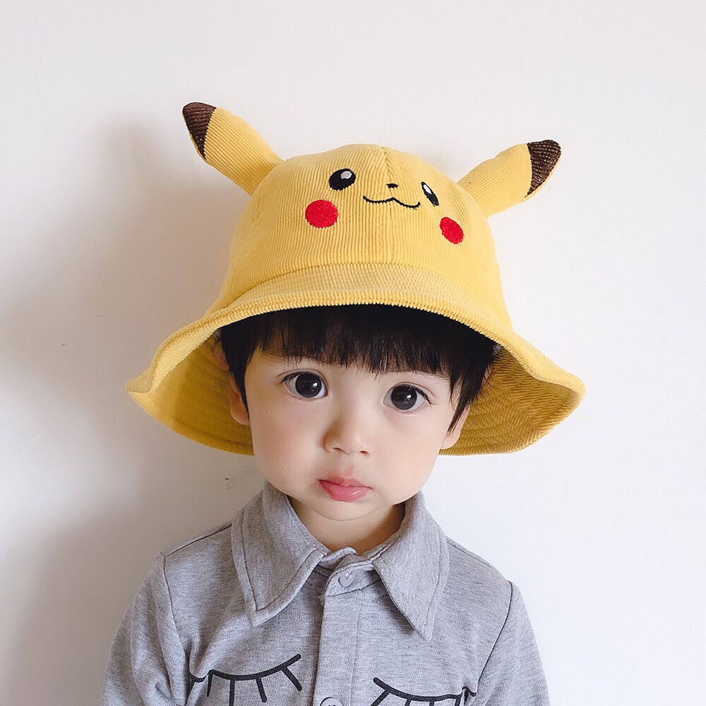 [FreShip +quà ] Mũ Pikachu rộng vành cho bé yêu Jm02