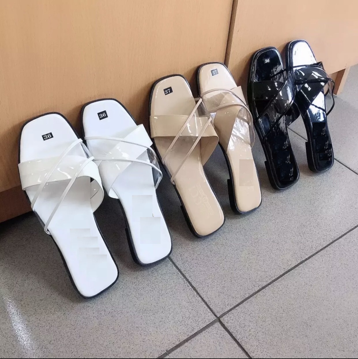 Dép nữ quai chéo nữ dây trong suốt