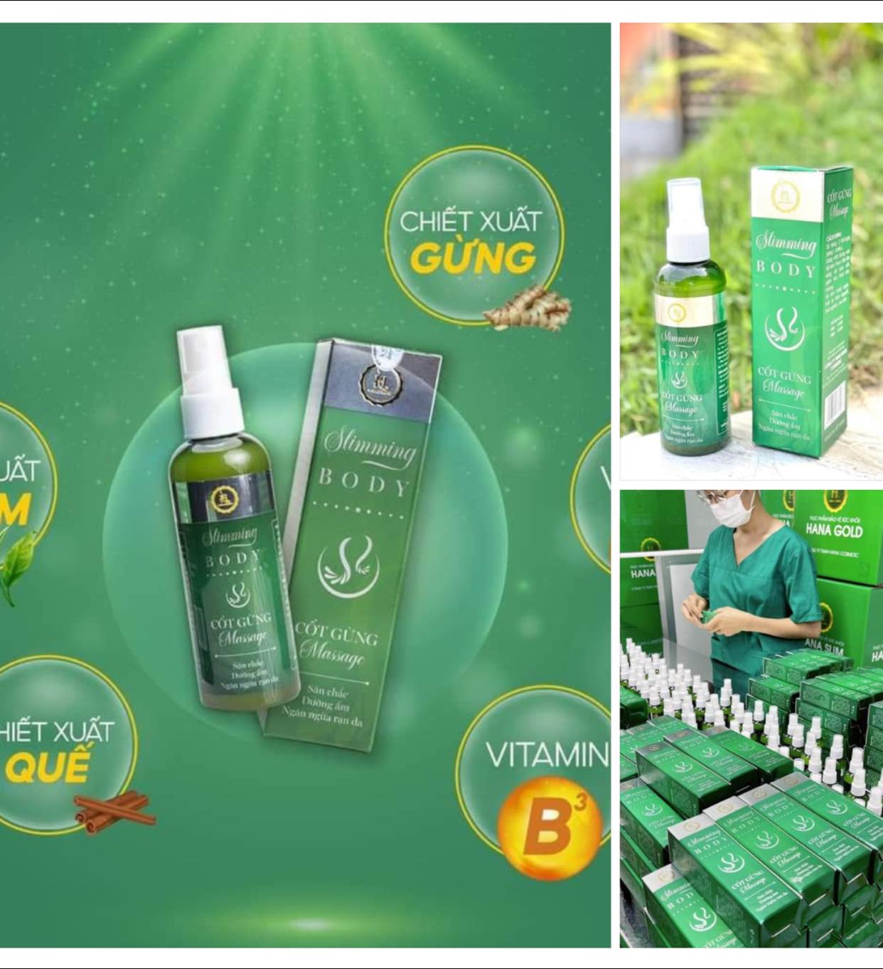 Xịt Tan mỡ Hana - Slimming body Hana