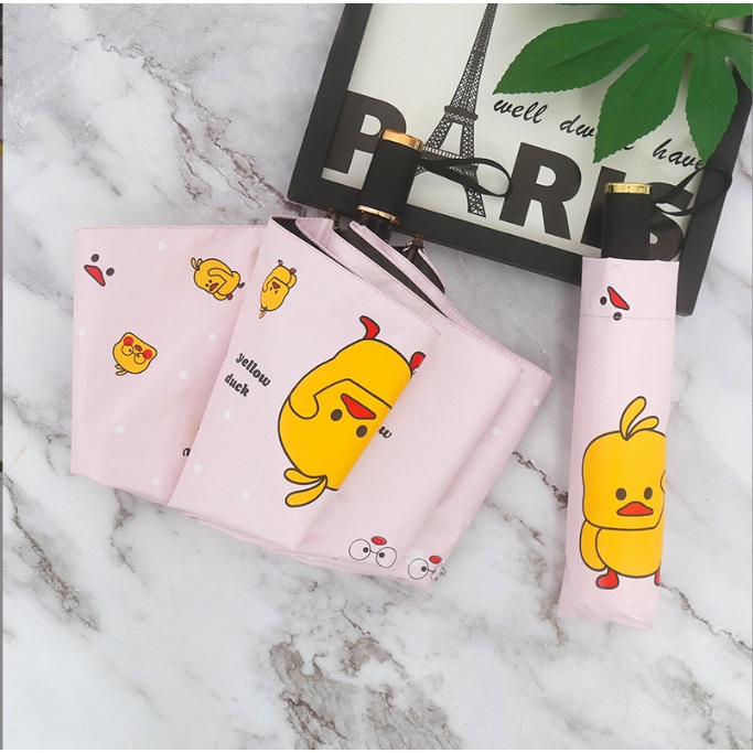 Ô dù che mưa nắng chống tia UV hình gấu vịt dễ thương OGAUVIT14
