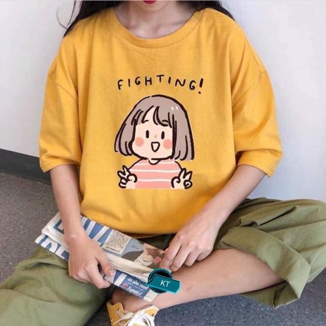 Áo phông cô gái Fighting cá tính KTH0919