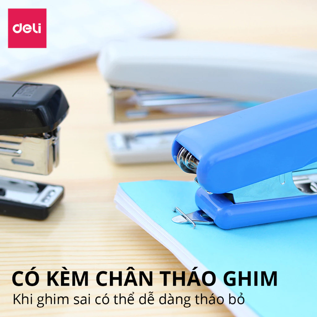 Dập Ghim Số 10 Deli E0229 - Chất Liệu Kim Loại Bọc Nhựa Chắc Chắn, Bền Đẹp, An Toàn, Dễ Sử Dụng