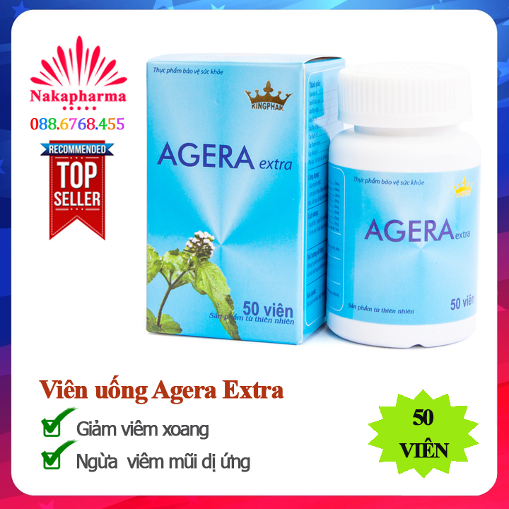 Agera Extra Kingphar - Giúp giảm viêm xoang, viêm mũi dị ứng