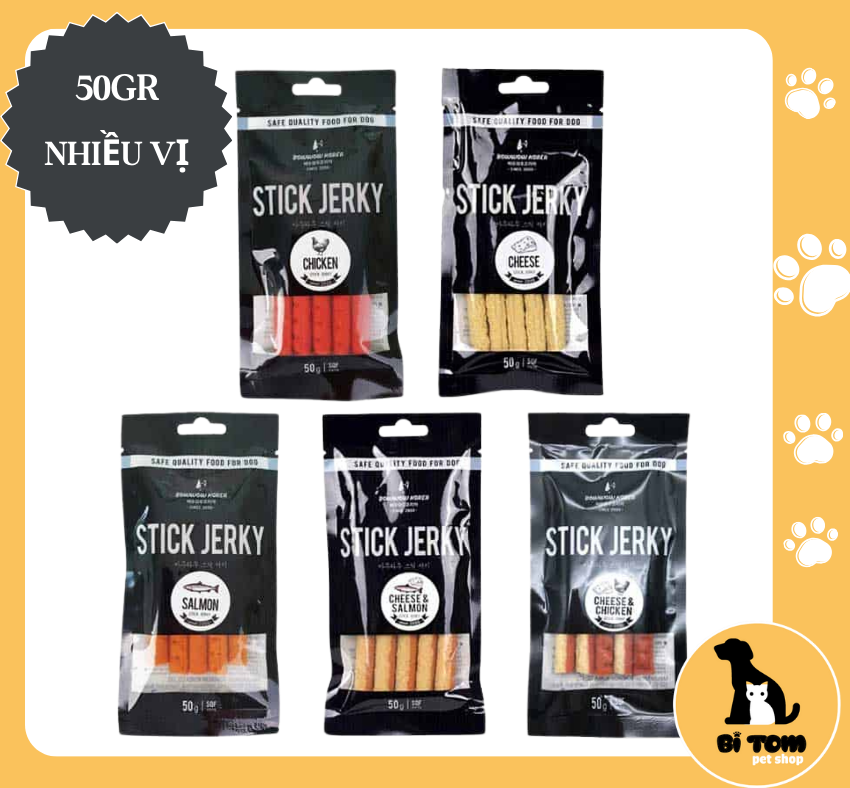 SNACK CHO CHÓ BOWWOW STICK JERKY - 50GR