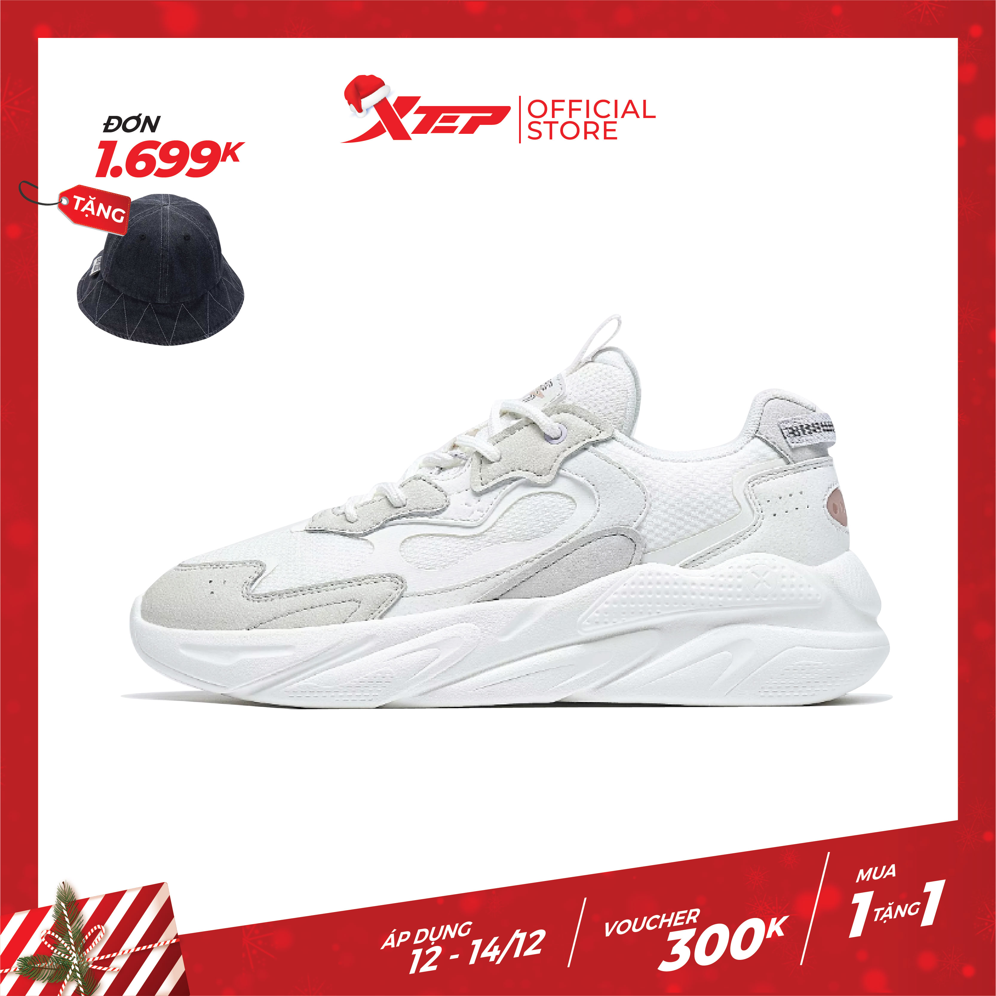 Giày sneaker nữ đế cao năng động dễ phối đồ