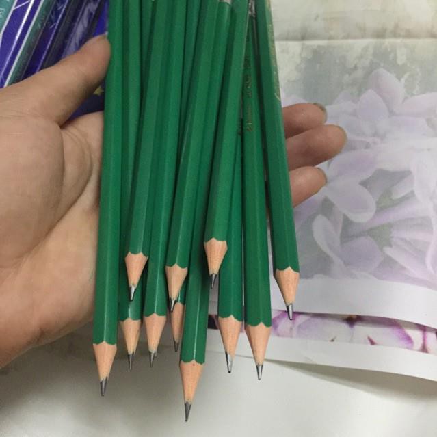 Combo 3 bút chì xanh 2B có gôm tẩy, tặng gọt bút chì - KhuBa Store