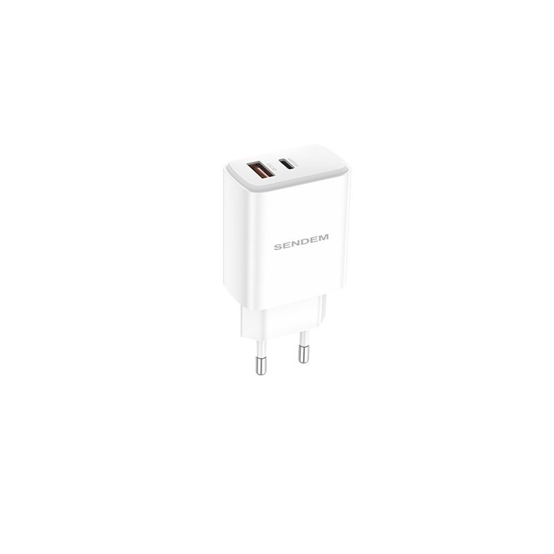 Củ sạc nhanh 2 cổng Sendem OG34 chuẩn Châu Âu PD20W