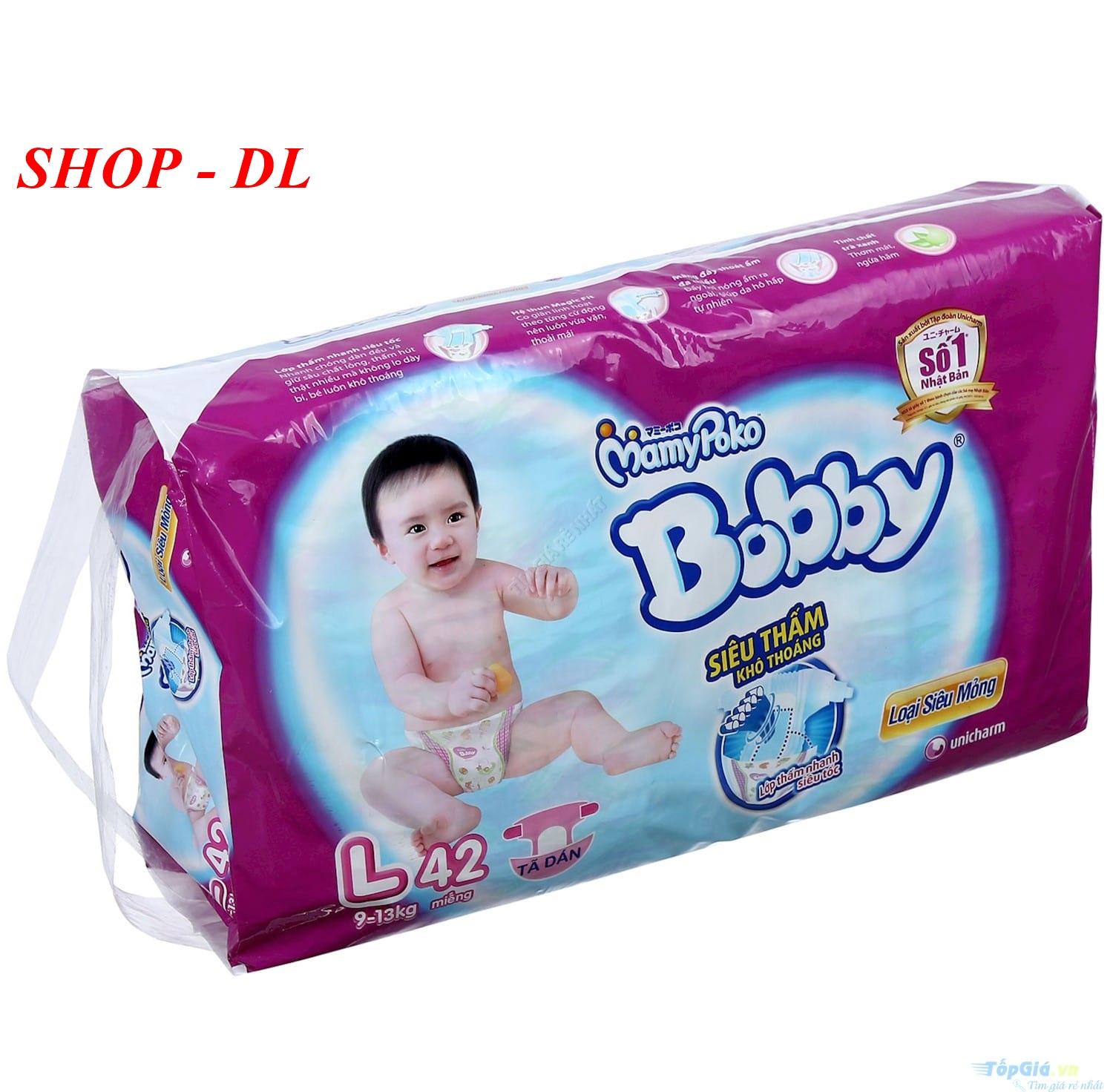 Tã dán Bobby Fresh siêu mỏng L40 (9-13kg) - 40 miếng