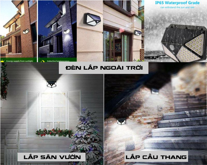 đèn năng lượng mặt trời 100 led - siêu sáng  ( mua càng nhiều giá càng rẻ )