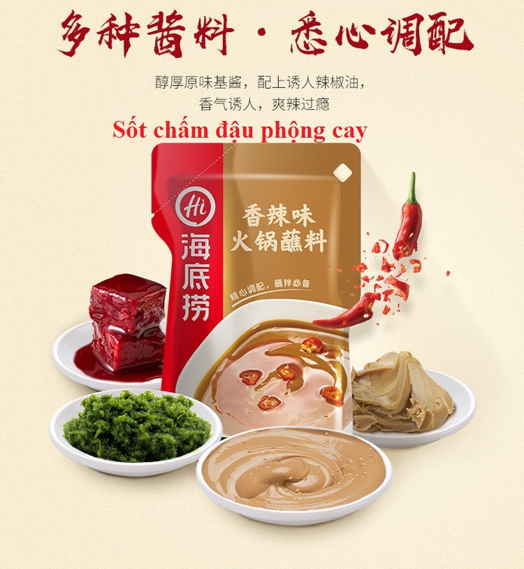 Nước chấm đậu phộng Haidilao vị cay