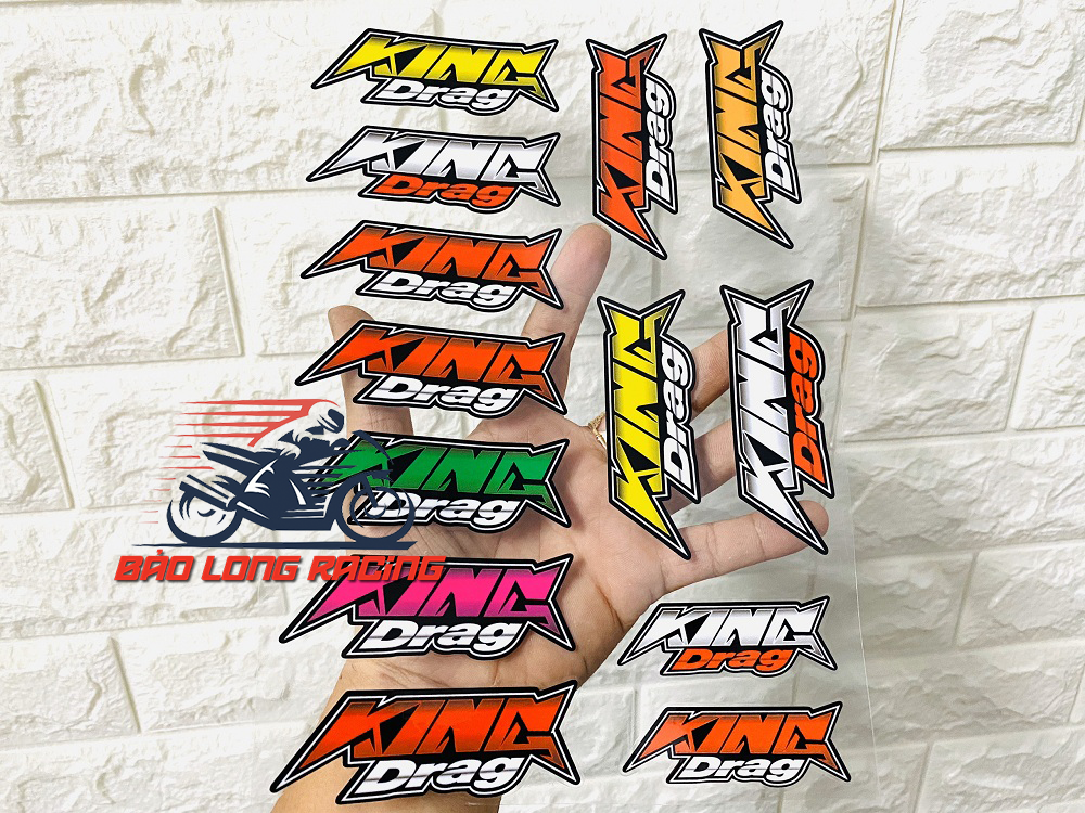 13 tem Sticker decal KINGDRAG dán xe máy siêu rẻ và đẹp