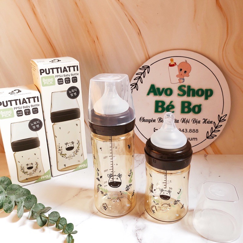 Bình sữa Bebepick / Bình bò Hàn quốc 150ml/250ml ( Tuỳ chọn núm ty)