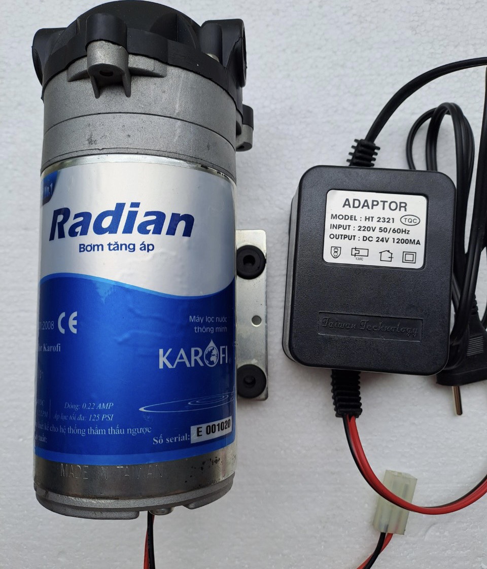 Combo bơm và nguồn máy lọc nước karofi chính hãng bơm karofi 24v - bơm chính hãng radian karofi ,dùng cho hệ thống phun sương