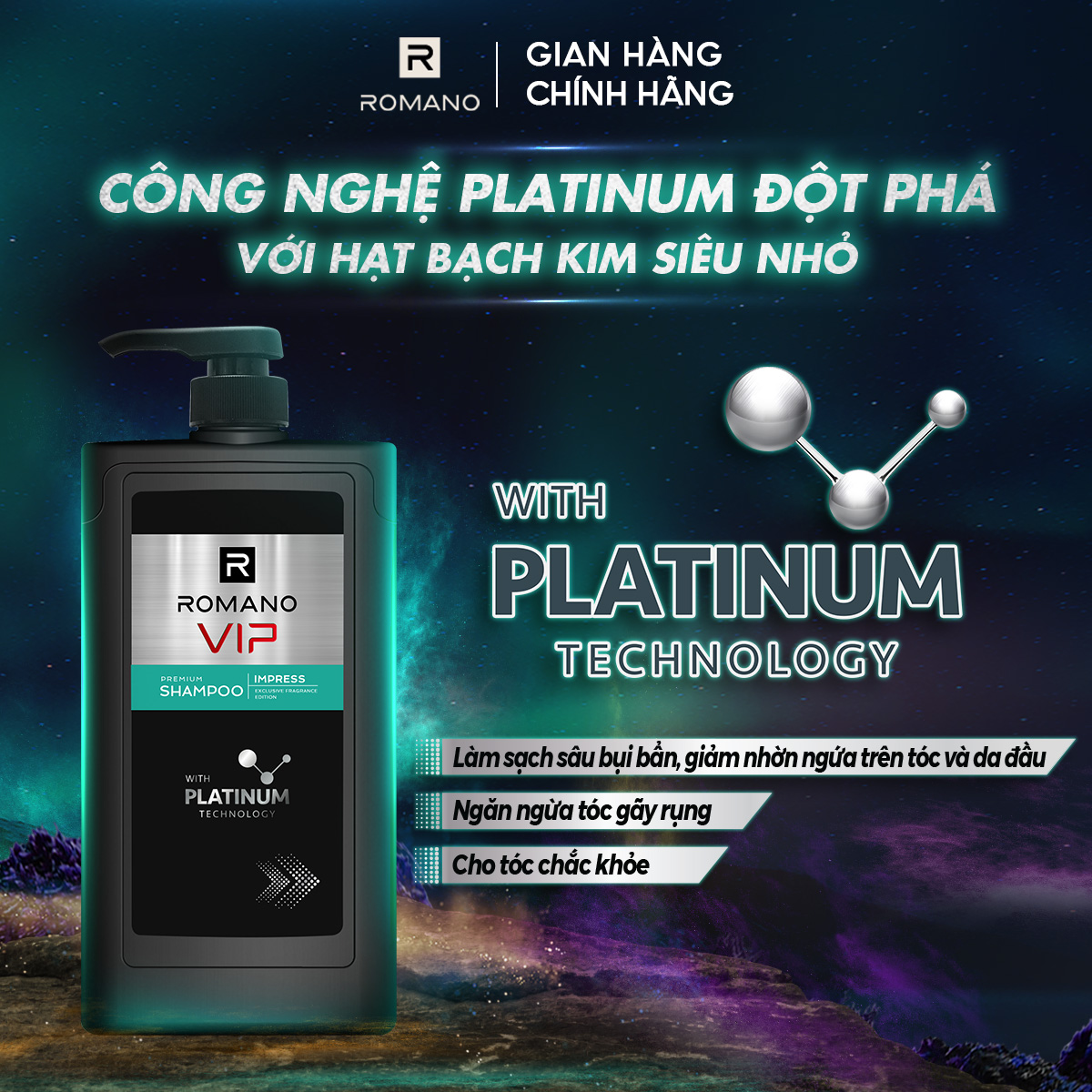 Combo 2 Dầu gội Romano VIP IMPRESS 650G