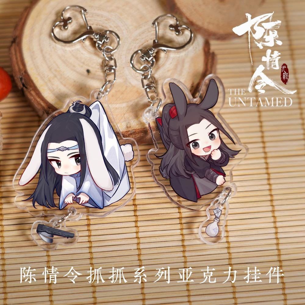 Móc khóa Ma Đạo Tổ sư tai thỏ anime chibi (Mica trong acrylic)