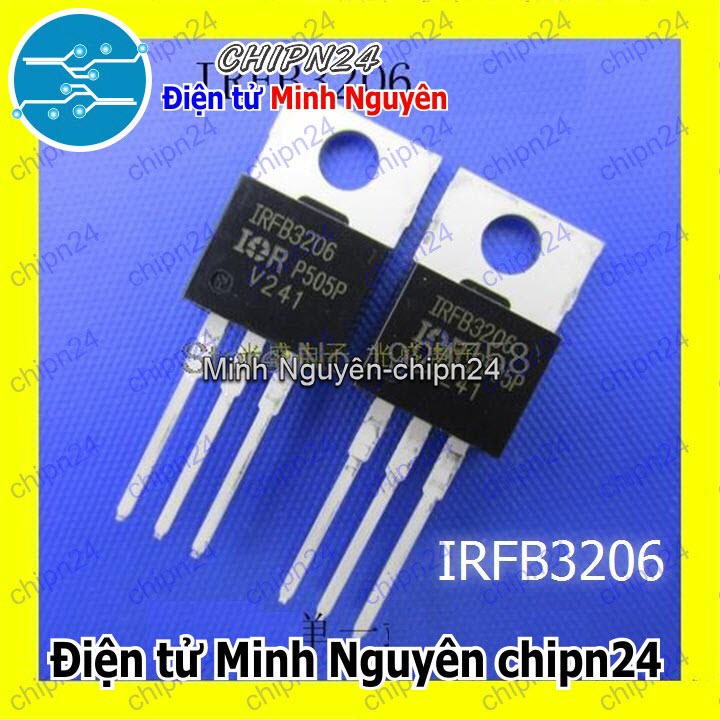[1 con] (KT1) Mosfet IRFB3206 TO-220 210A 60V Kênh N (IRFB3206PBF FB3206 3206) - HH004189