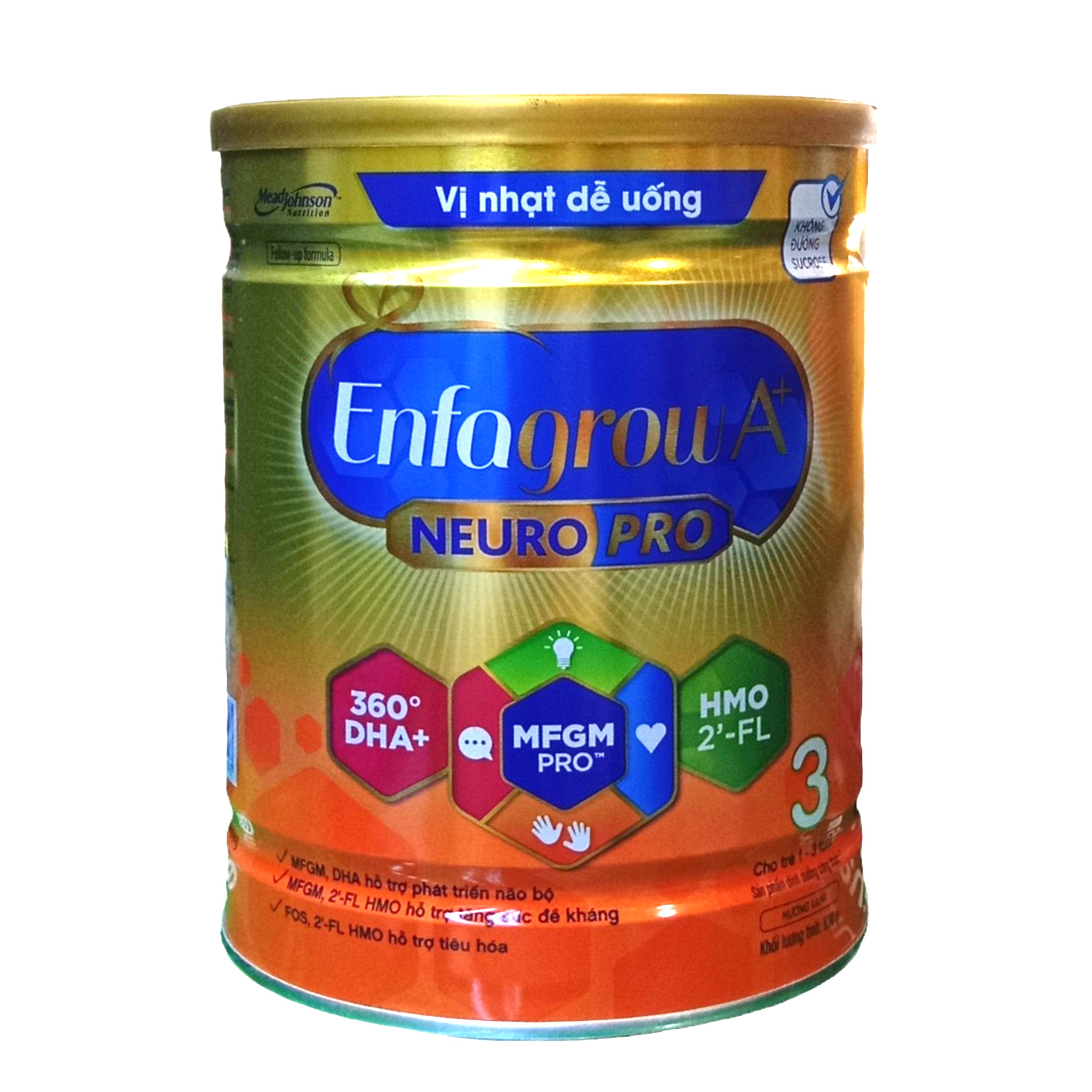 Sữa bột enfagrow a+ 3 với mfgm vị không đổi và vị nhạt dễ uống hộp 830g