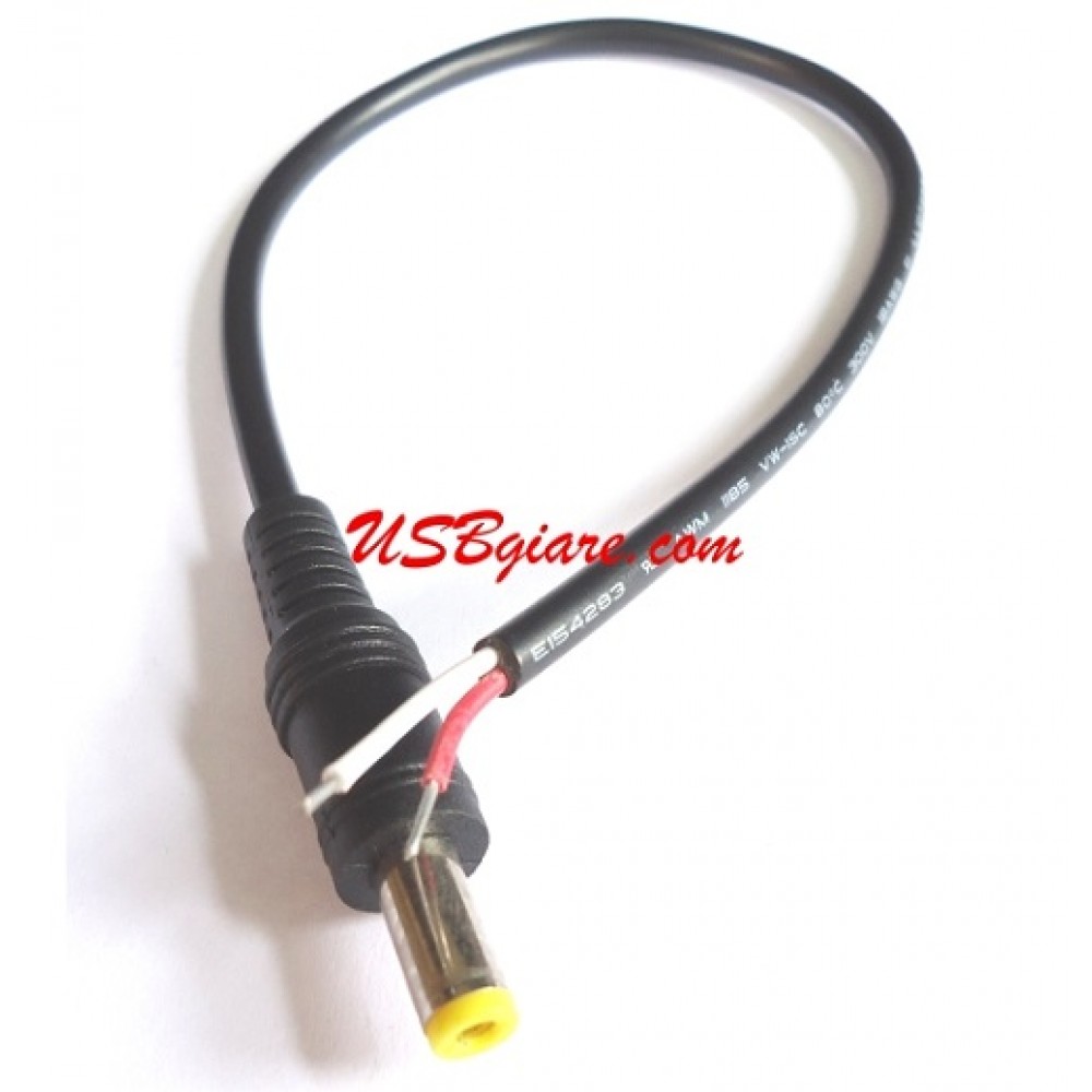 Dây nguồn dc đầu đực 5.5mm cho camera