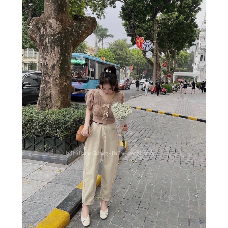 QUẦN BAGGY LƯNG CAO ĐỈA TO THỜI TRANG #1345