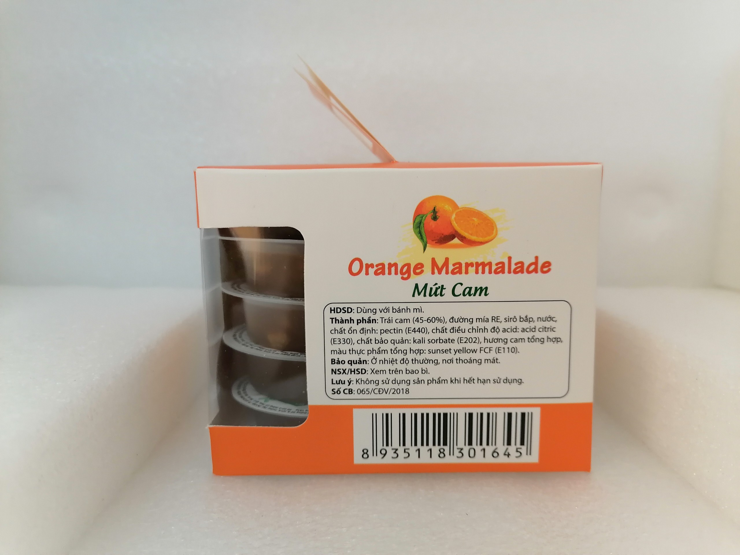 [280g (HỘP VUÔNG)] MỨT CAM [VN] GOLDEN FARM Orange Marmalade Jam (bph-hk)