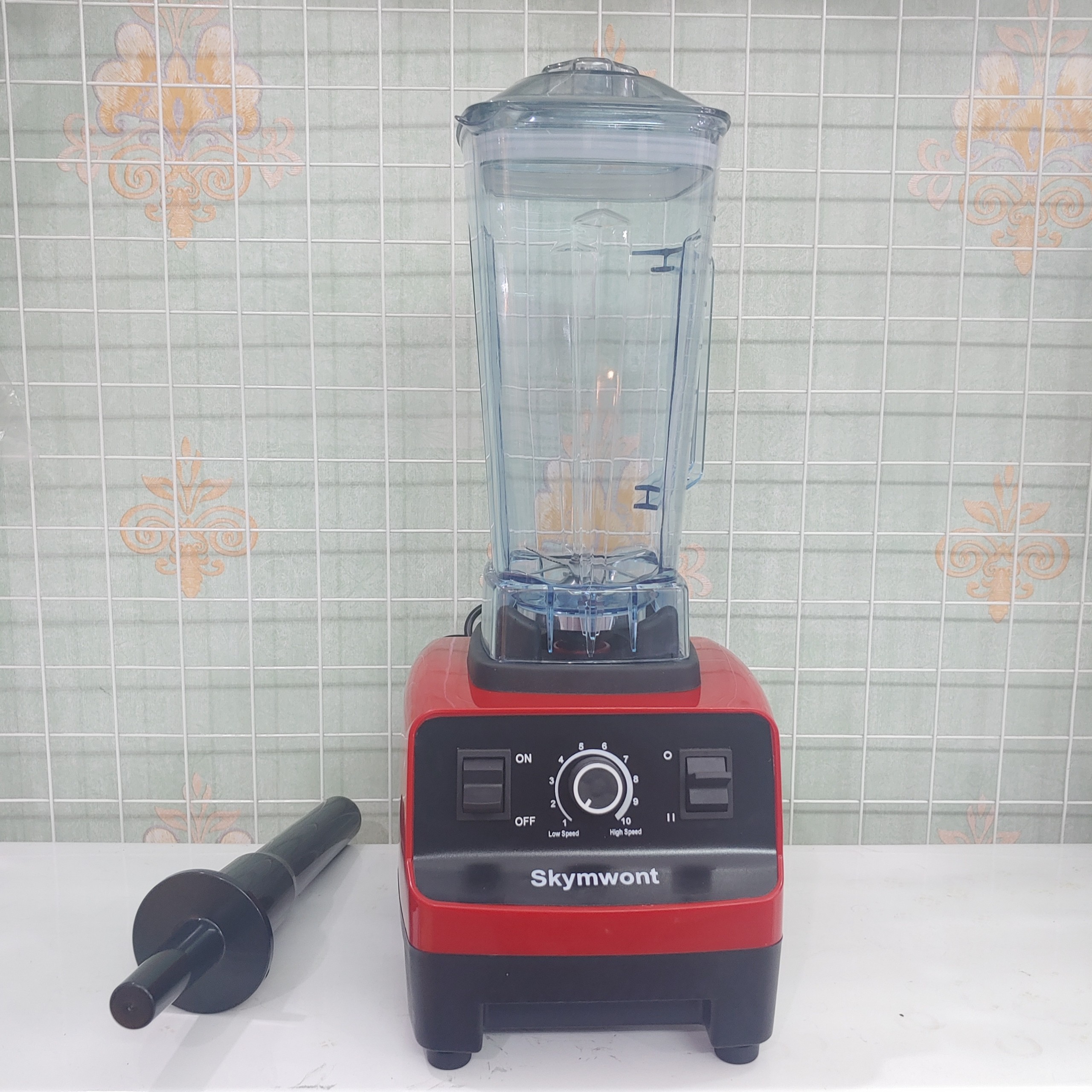 Máy xay sinh tố công nghiệp Skymwont 1500W, cối xay 2 lít, lưỡi dao thép không gỉ