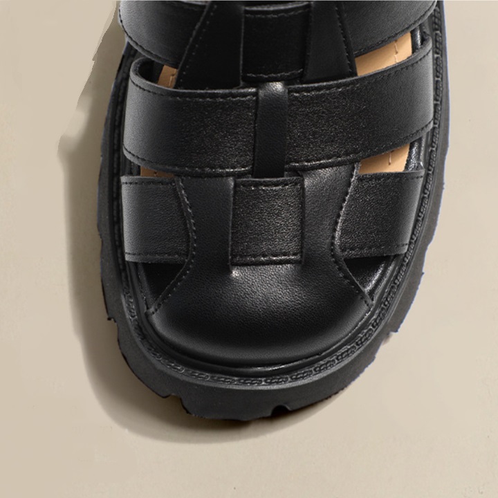 Sandal bít mũi đế vuông 6CM X395-370