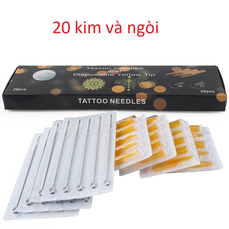 20 kim xăm và ngòi 9M1 đánh bóng yellow