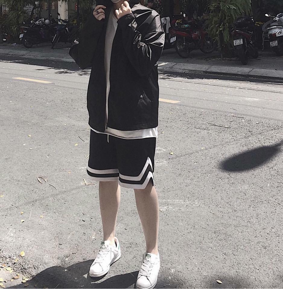 [Hoàn Tiền 15%] Quần Short Thun Ngắn Double V Nam Nữ Unisex