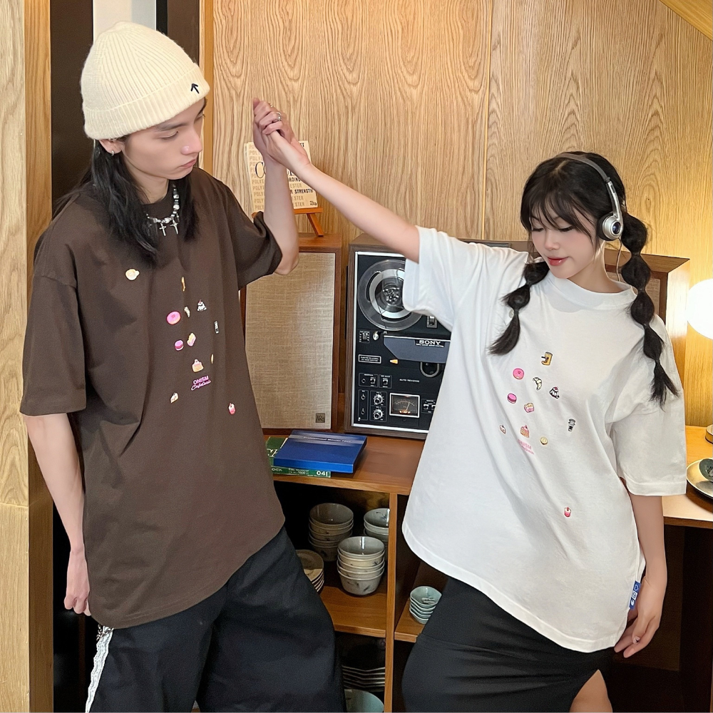 Áo thun unisex Cafeteria màu nâu choco - Basic tee Onism