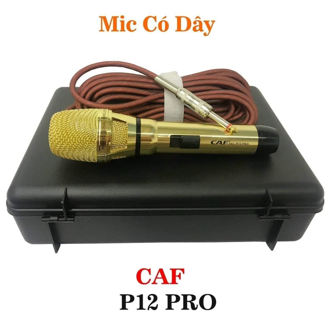 [Discharge of Warehouse ] Free Good Protective Carrying Case, Genuine P12 Pro Cable Mic, 6m Length Microphone Cord, Sensitive Sound Catcher, Good Sound Absorber, Luxurious Yellow Color, Very Solid Monolithic Alloy Material, Dedicated To Sing Karaoke Famil