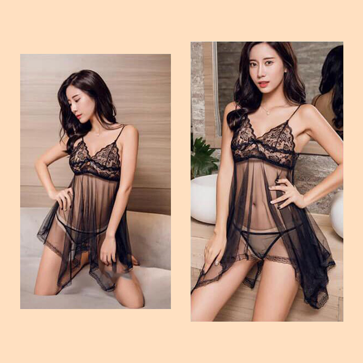[HCM]Váy ngủ voan sexy Lamant (ảnh thật)